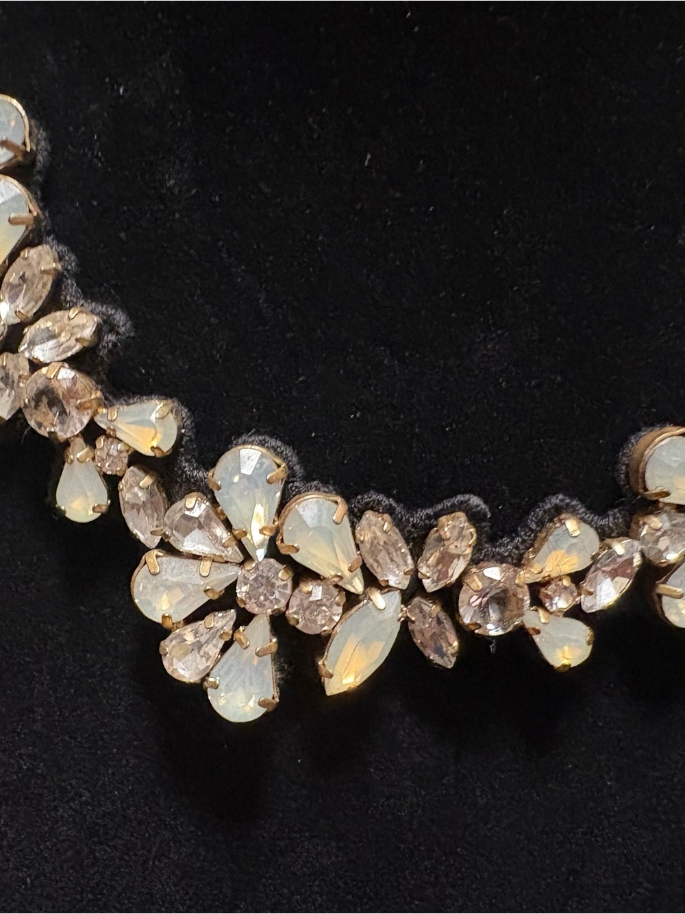 J.Crew Crystal Fabric Back Necklace and Fabric Back Earrings - Picture 4 of 6